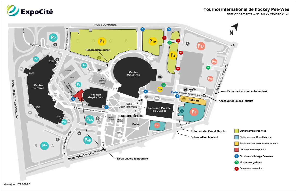 Plan illustré du site d'ExpoCité
